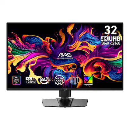 32" 4K UHD 3840 x 2160 MAG MSI ARSENAL GAMING OLED 4K 240Hz 0.03 ms OLED CARE 2.0 VESA DisplayHDR