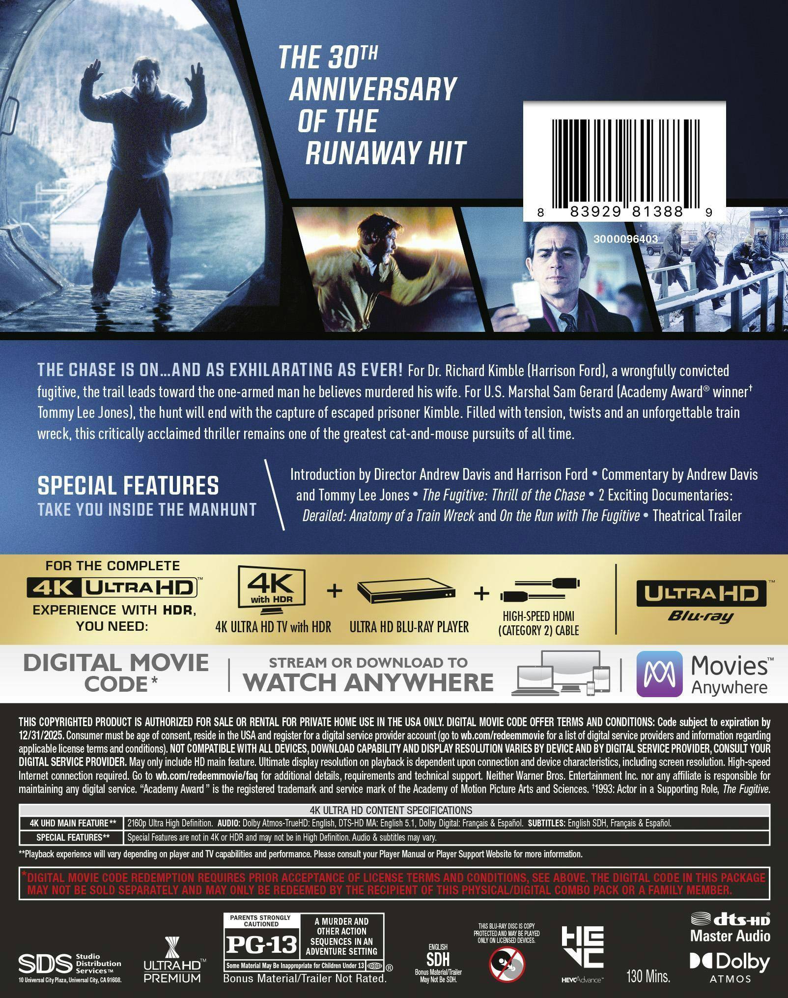 Back. The Fugitive (4K Ultra HD) [UHD].
