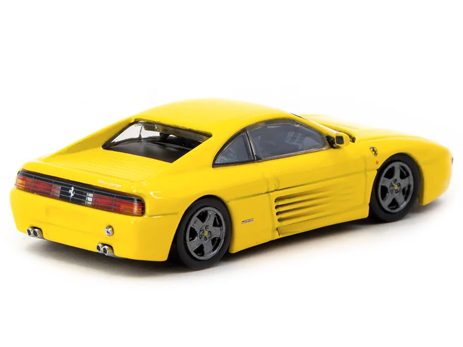 Left. Tarmac Works - Ferrari 348 Challenge Yellow "Road64" Series 1/64 Diecast Model Car by Tarmac Works - Yellow.