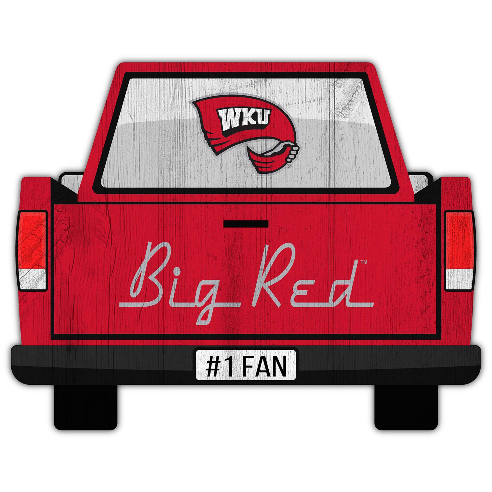 Western Kentucky Hilltoppers 12'' x 12'' Truck Back D-cor