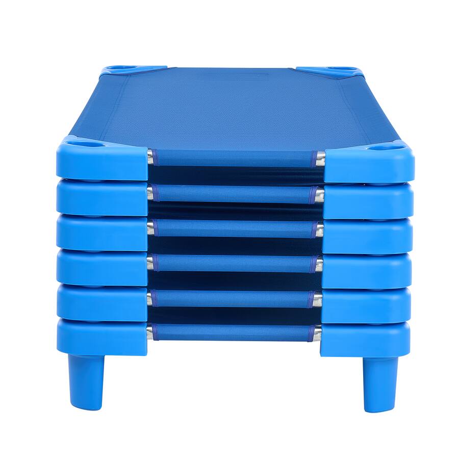 Stackable Cots VEVOR Stackable Kiddie Cot, Pack of 6, Portable Toddler Nap Cots ...