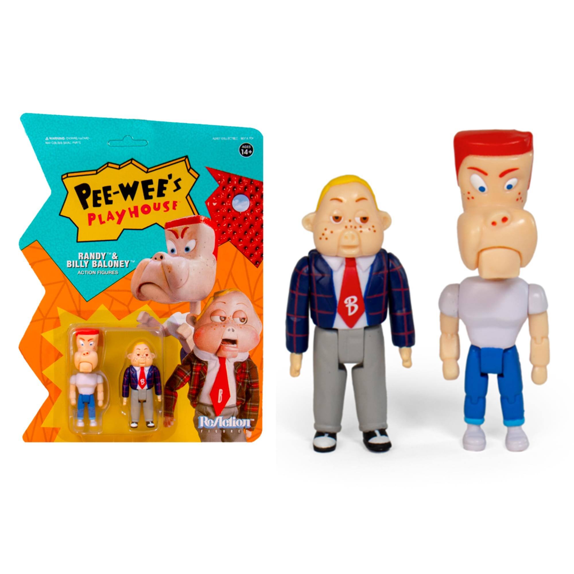 a - S  - - - PEE-WEE'S PLAYHOUSE mEEs 14+ RANDY & BILLY BALONEY ACTION FIGURES B 5 I Ro/lction .......