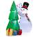 Front. Costway - 6 FT Tall Inflatable Snowman and Tree Set Christmas Decoration w/ LED Lights - Multicolor.