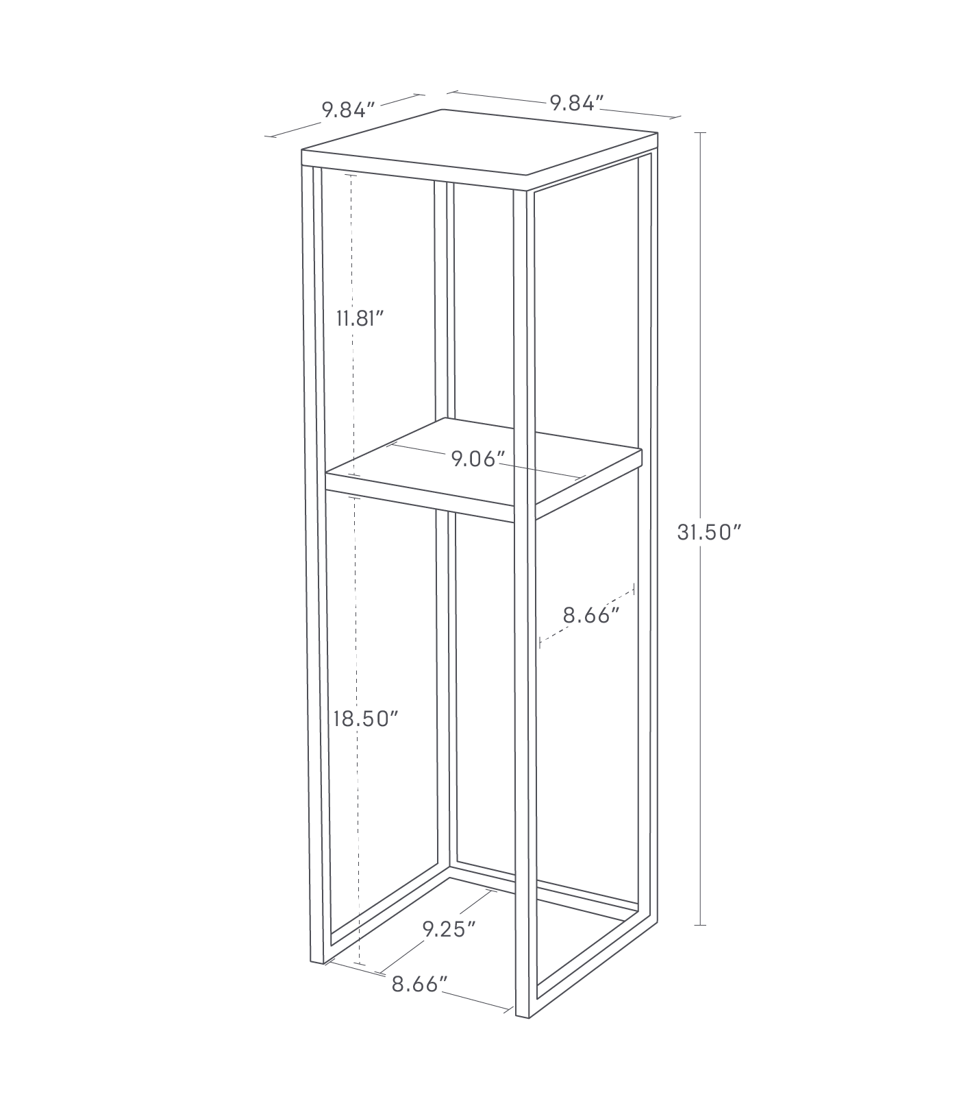 Alt View 2. Yamazaki Home - Two-Tier Display & Storage Shelf (31.5" H)  - Steel + Wood - White.