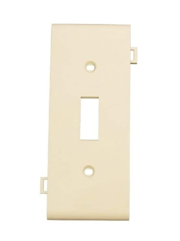 Leviton - 1-Gang Toggle Sectional Wallplate, Thermoplastic Nylon Center Panel PSC1-I - White