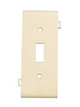 Leviton - 1-Gang Toggle Sectional Wallplate, Thermoplastic Nylon Center Panel PSC1-I - White