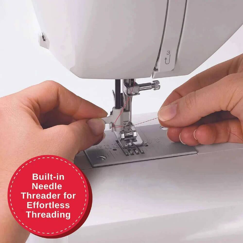 Built-in Needle Threader for Effortless Threading