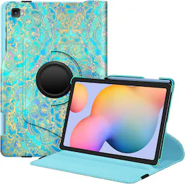 Fintie - Rotating Case for Samsung Galaxy Tab S6 Lite 10.4 Inch 2024/2022/2020, 360° Swiveling Stand Shockproof Cover - Shades of Blue