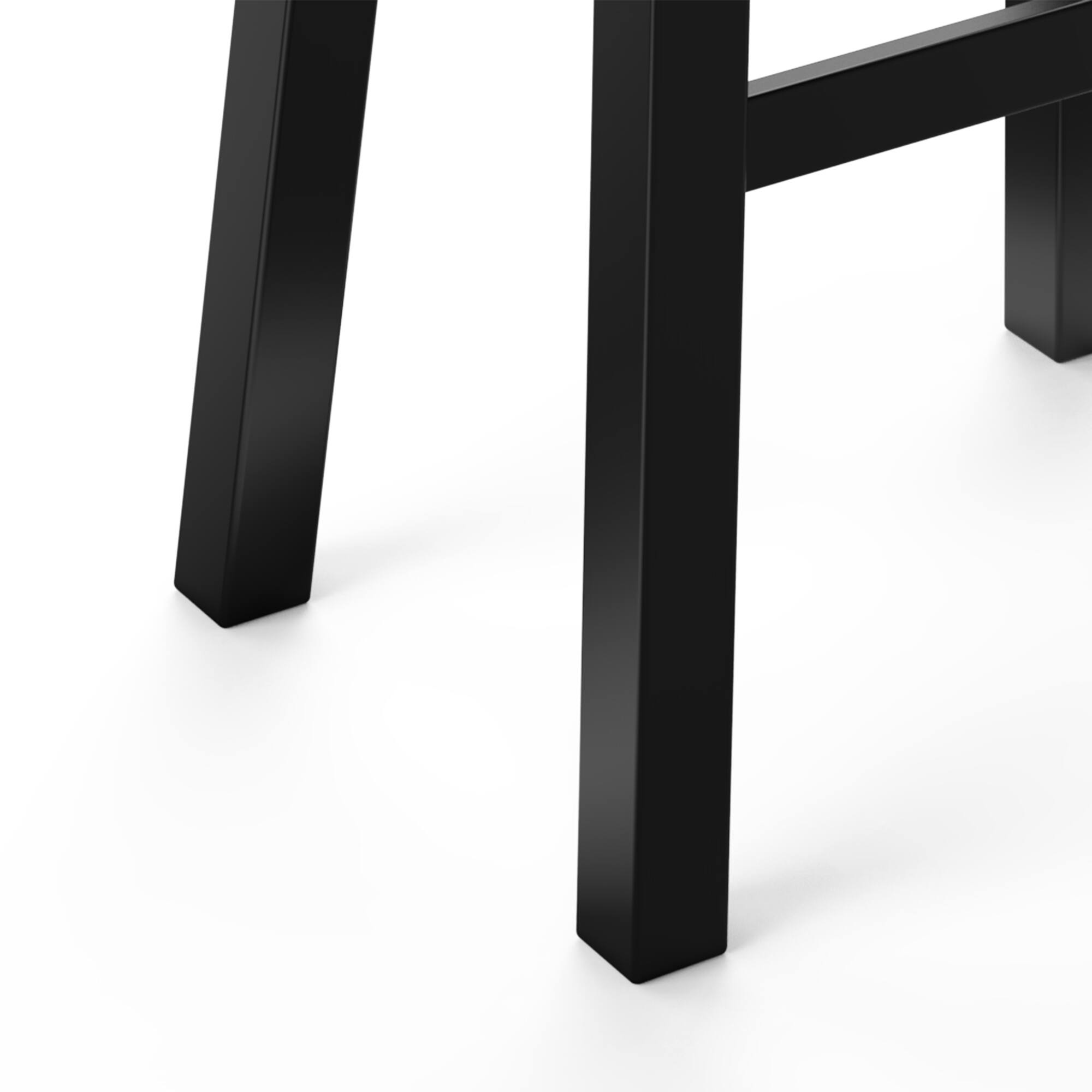 Alt View 5. Vaczon - 2-Piece Counter Height Bar Stools, Barstools for Kitchen Island Counter, Solid Wood Frame - Black.