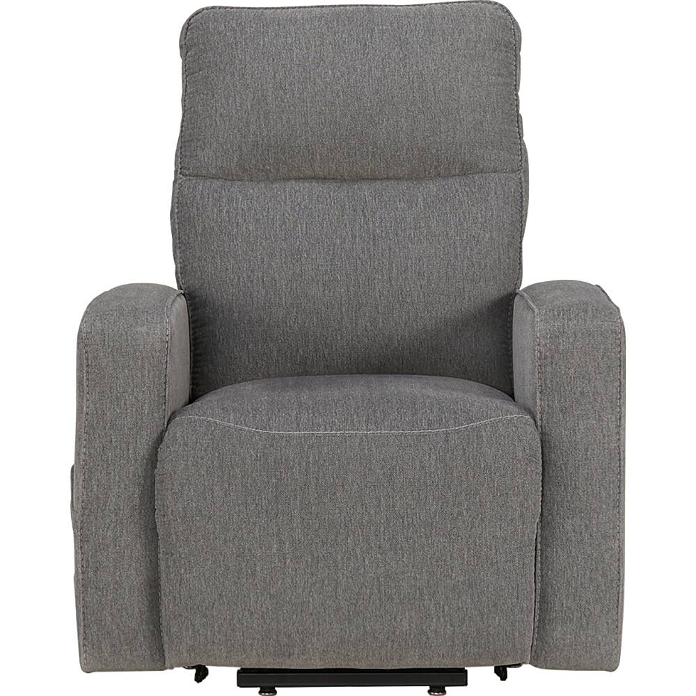Left. Ashly - Starganza Next-Gen Nuvella™ Performance Fabric Power Lift Recliner - Gray - Gray.