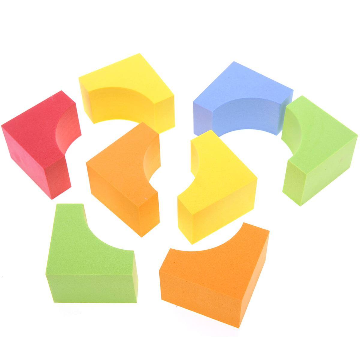 Alt View 1. JuzToys - 131 Pcs Educational EVA Foam Building Blocks, Soft Stacking Blocks, Baby Bath Foam Toy Set, Early Learning Construction - Multicolored.