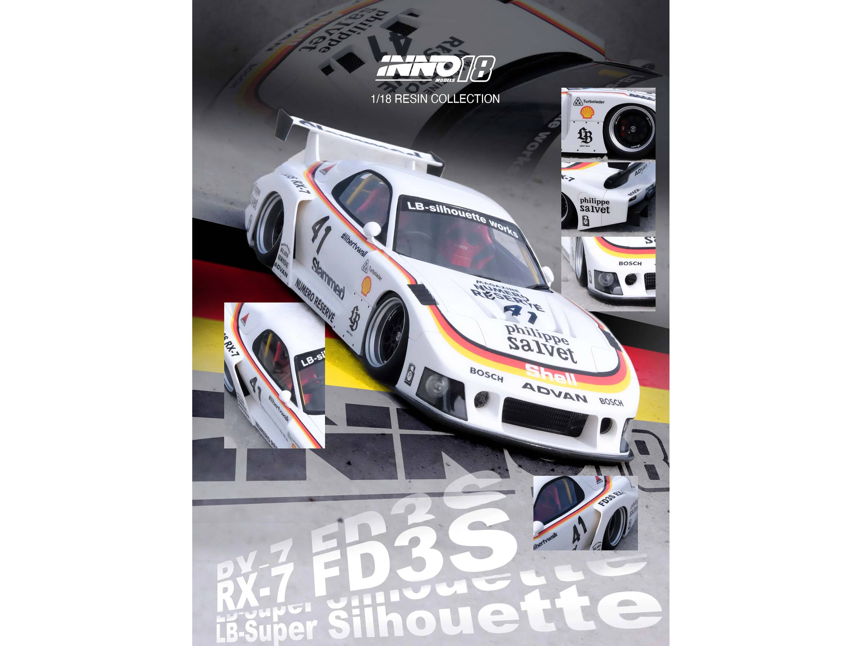 et philippe RES SOscH INNO 18 MORS 1/18 RESIN COLLECTION Nade  works 1 L- UW philippe LB-silhouette salvet 41 works S KA #lbertvwal BRIOE BOSCH ADNAN Slammer Sutedate NUMERO RESERVE EVATA RSERVE RX-7 philippe LB-si salvet BOSCH Shell SA ADVAN BOSCH B FD30 KX NA hertrunds 41 RX-7 DV-7 FD3S Cee LB-Super Silhouette