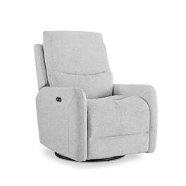 TinyHomie - 30in Swivel Power Recliner Arm Chair Heathered Light Polyester - Gray