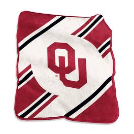 Logo Brands - Oklahoma Sooners 50" x 60" Raschel Stripe Throw Blanket - Multicolor