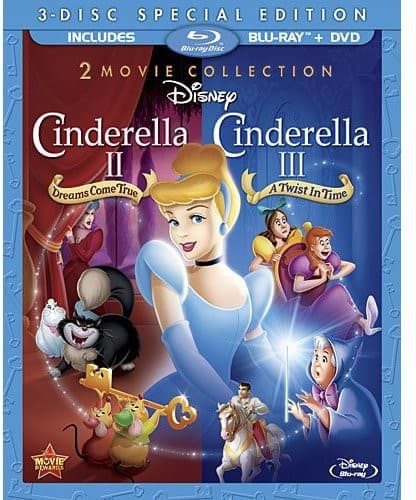 Front. Disney - Cinderella II: Dreams Come True & Cinderella III   - BLU-RAY.
