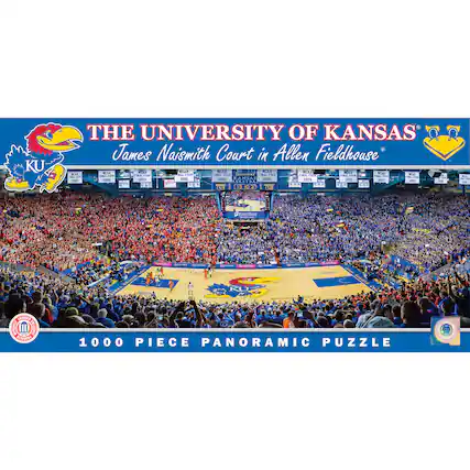 THE UNIVERSITY OF KANSAS
James Naismith Court in Allen Fieldhouse
1000 PIECE PANORAMIC PUZZLE