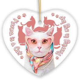 OrnamentallyYou - Karma is a Cat Funny Ornament Christmas Gift for Cat Lovers - Multi-colored