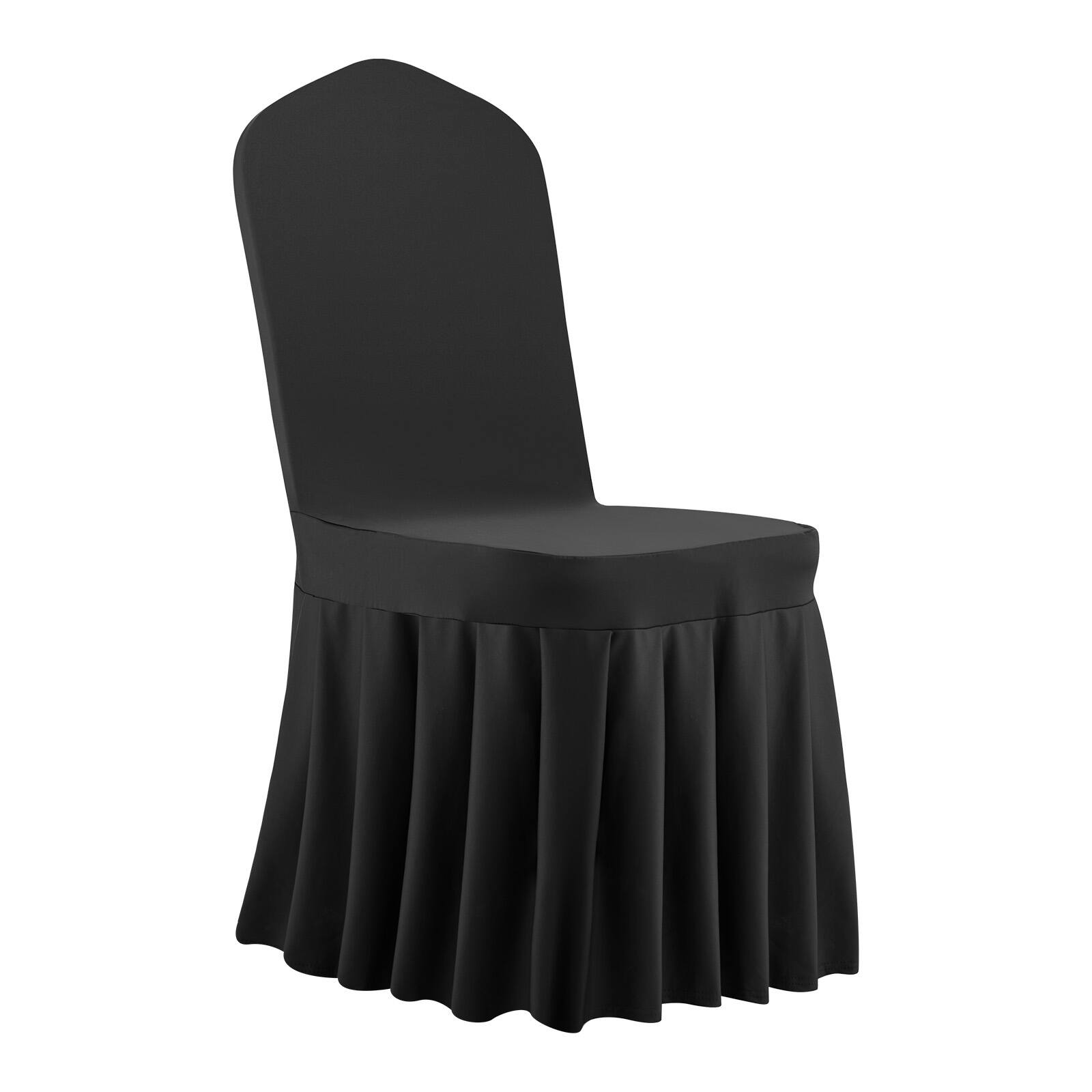 Alt View 5. VEVOR - 30 Pcs Black Chair Covers, Polyester Spandex Chair Cover, Stretch Slipcovers for Wedding Party Dining Banquet - Black.