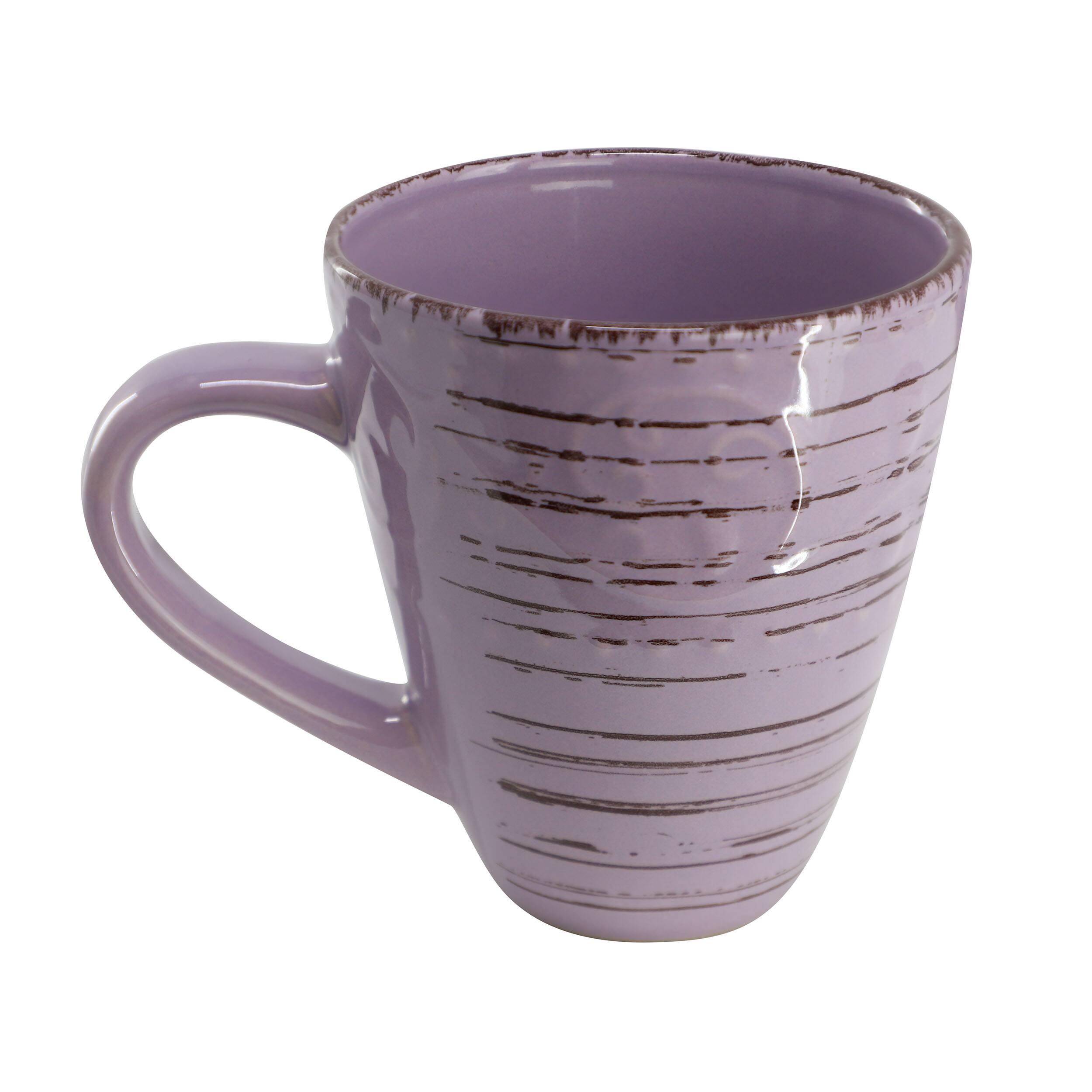 Alt View 4. Elama - Elama Malibu Mica 16-Piece Stoneware Dinnerware Set in Purple - Purple.