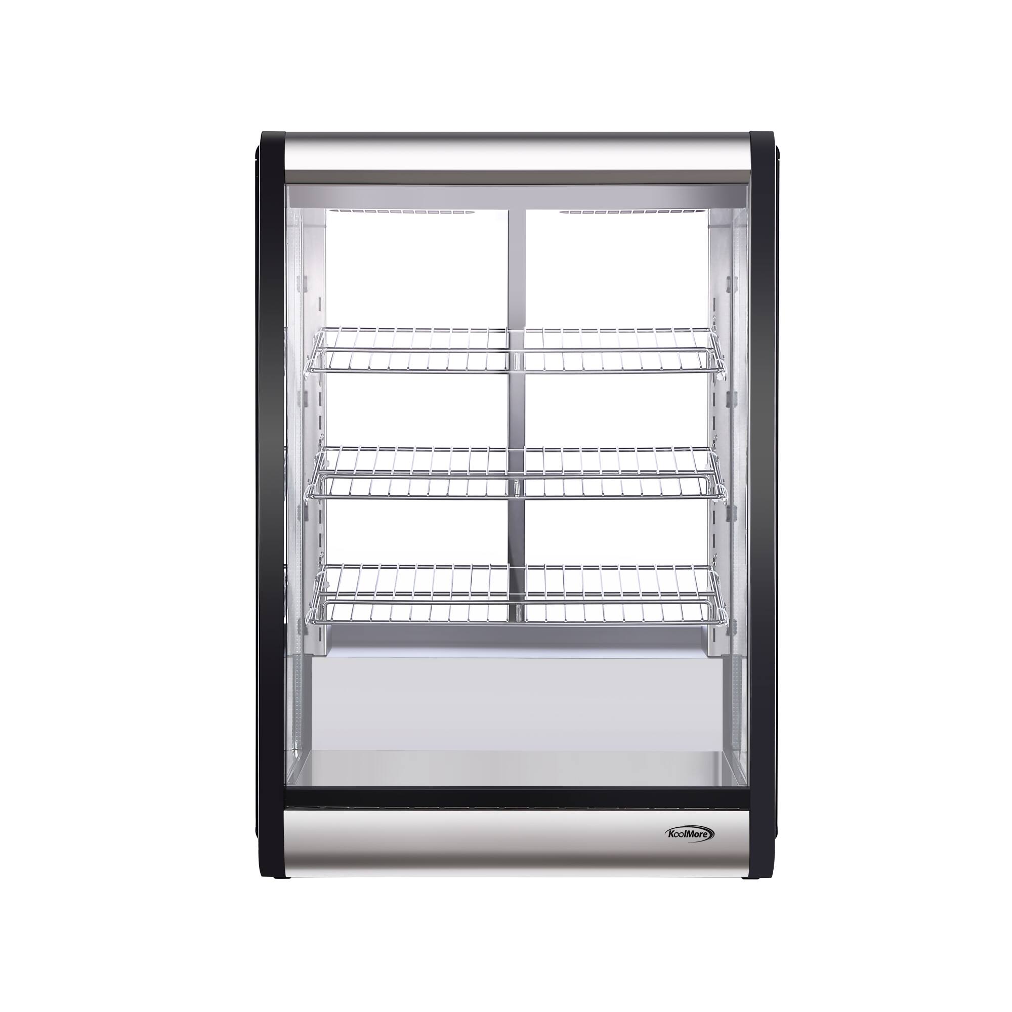 Left. Koolmore - 24 in. 4 Tier Commercial Countertop Bakery Display Refrigerator (CDC-49-SS) - black.