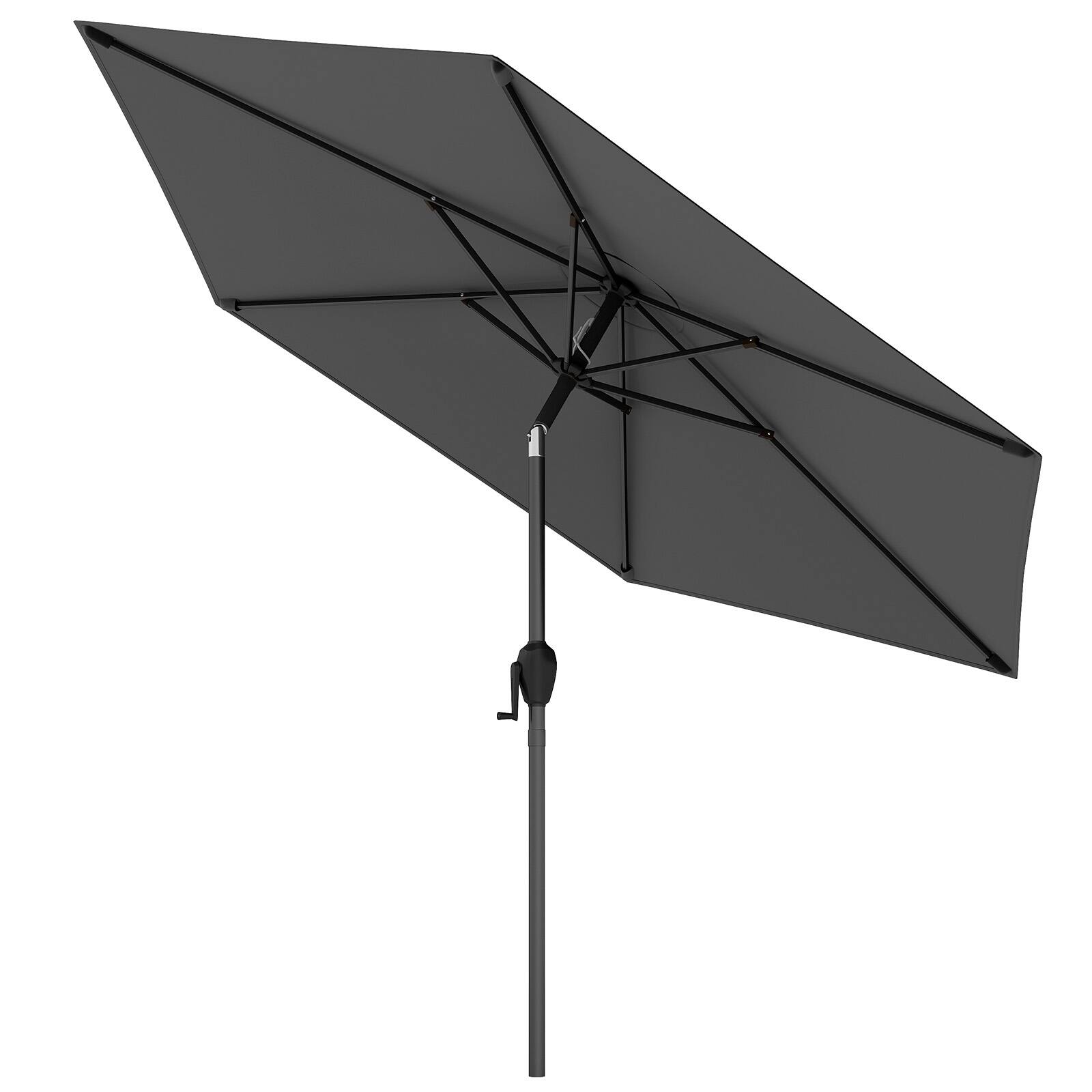 Alt View 9. Gymax - Gymax 7.5 ft Patio Umbrella Outdoor Heavy Duty Market Umbrella w/ Push Button Tilt Gray - Gray.