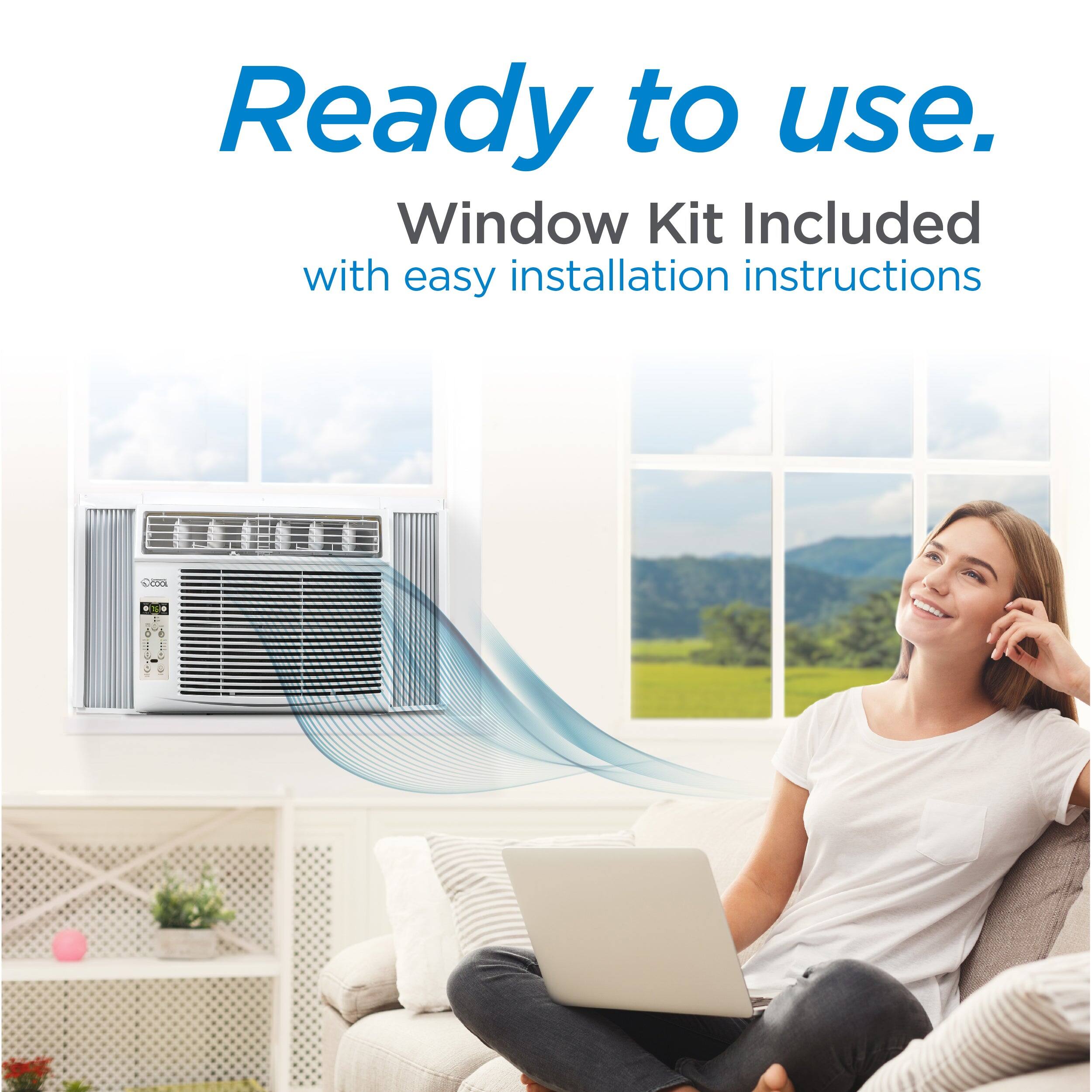 Ready to use. Window Kit Included with easy installation instructions.