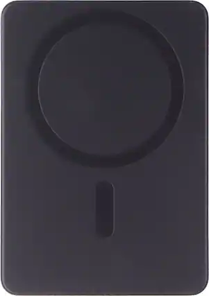 Front. mophie - Wireless 10,000mAh Powerstation - Power Bank with Stand - Black.