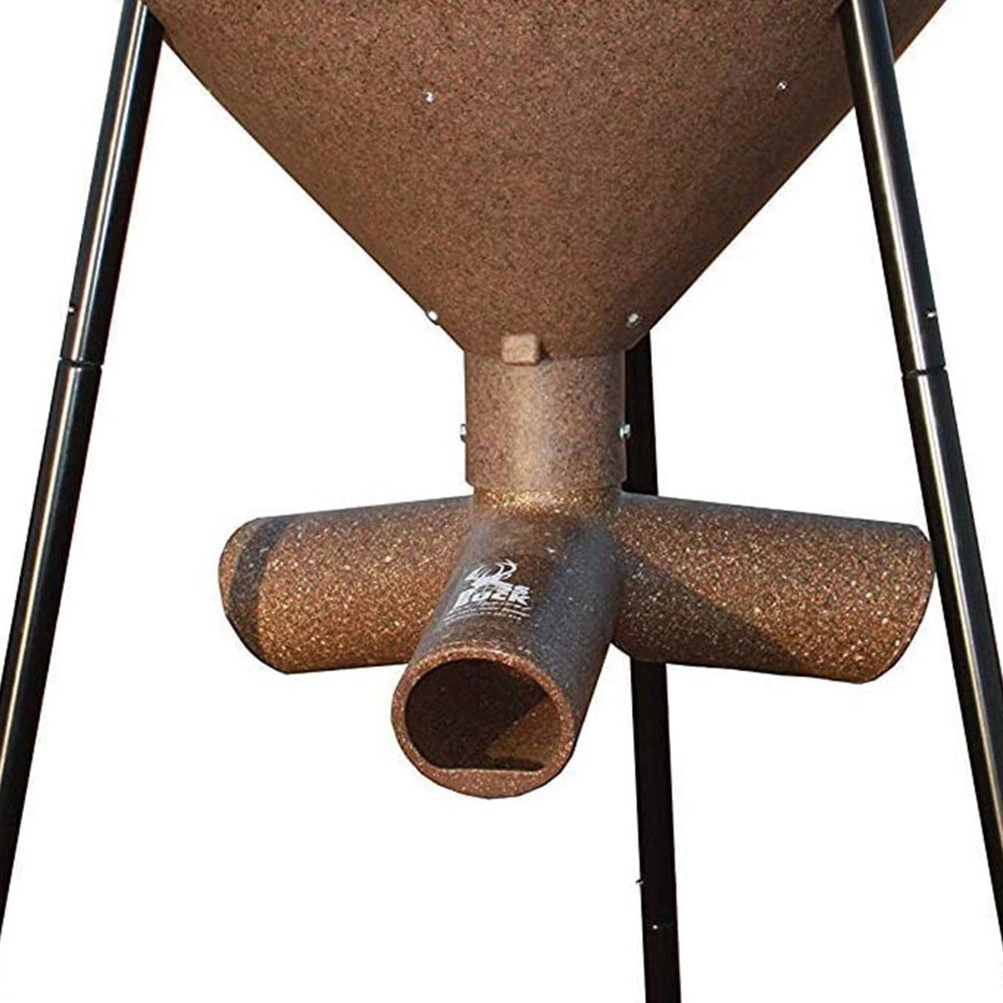 Alt View 8. Boss Buck - Boss Buck 200 Pound Gravity Fed Tripod Game Deer Corn and Protein Pellet Feeder - Brown.