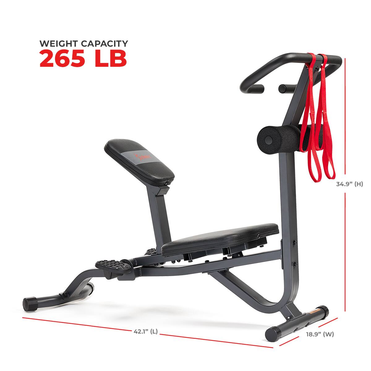 WEIGHT CAPACITY 265 LB
34.9" (H)
42.1" (L)
18.9" (W)