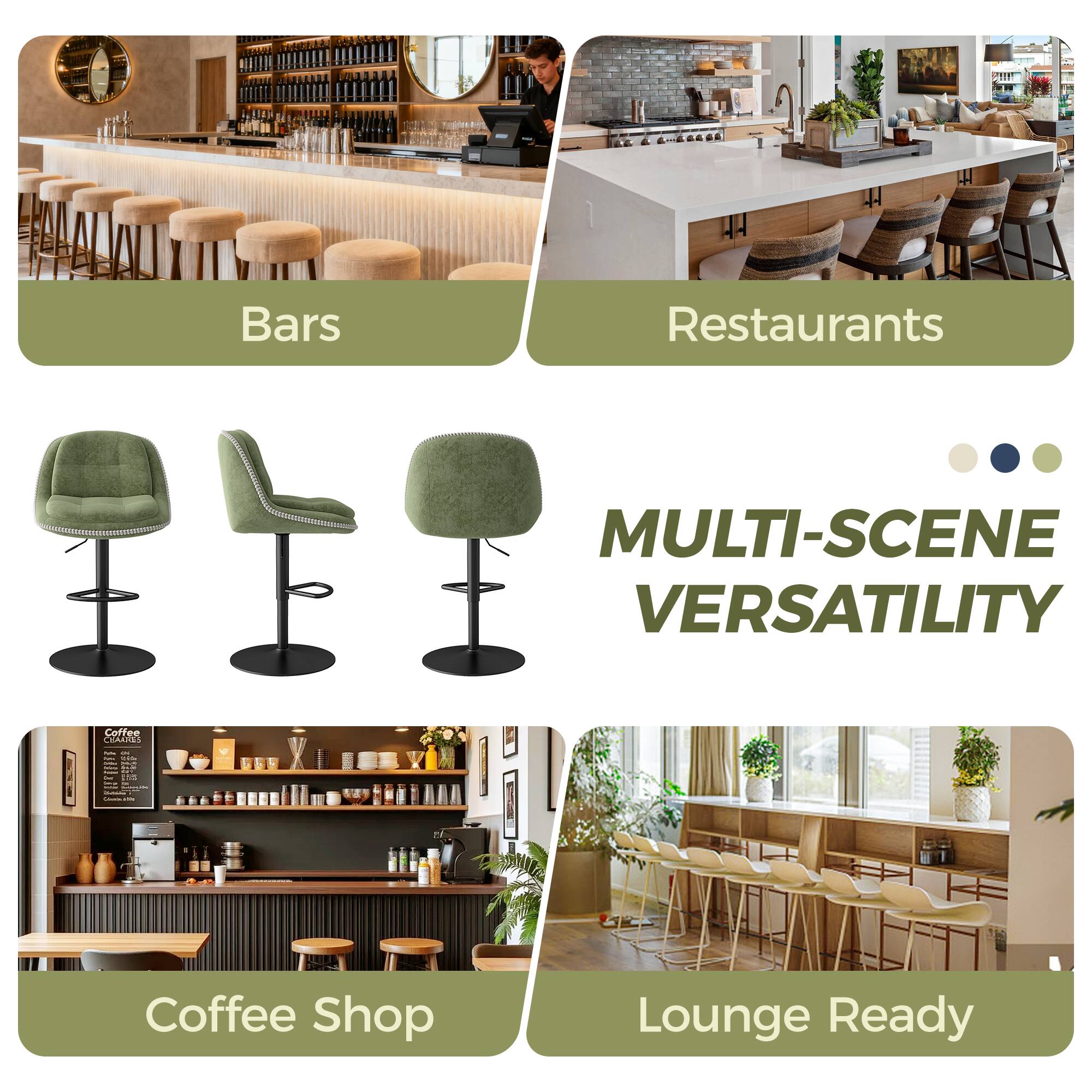 Bars  
Restaurants  
Coffee Shop  
Lounge Ready  

MULTI-SCENE VERSATILITY