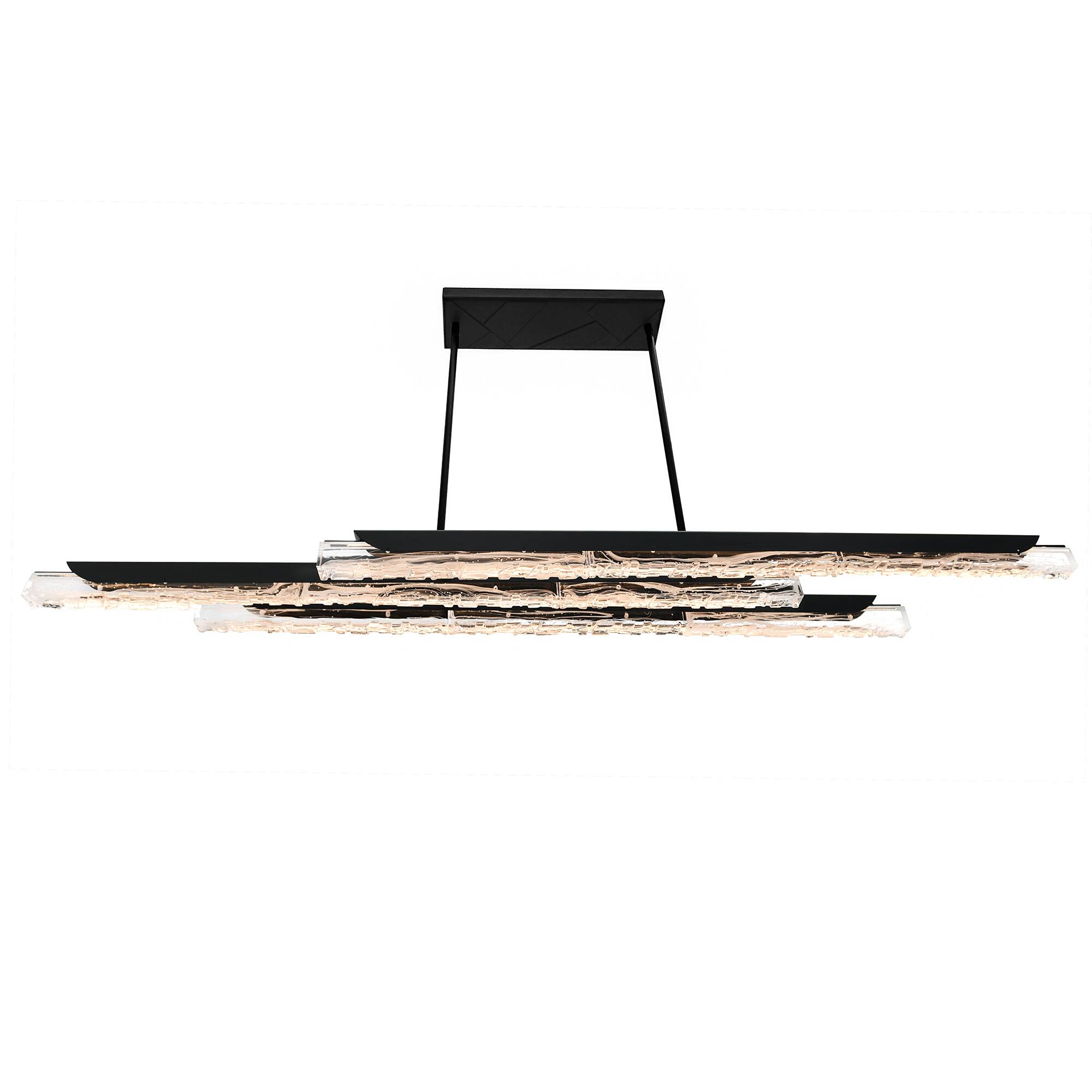 Left. CWI Lighting - Valira Integrated LED Black Chandelier - Black.