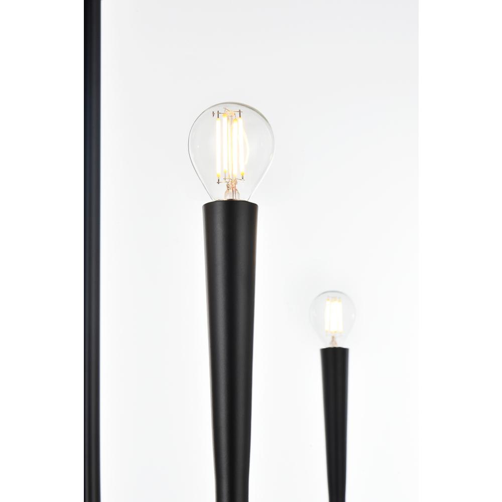 Alt View 2. Living District - Layne 42 inch chandelier in Black - Black.