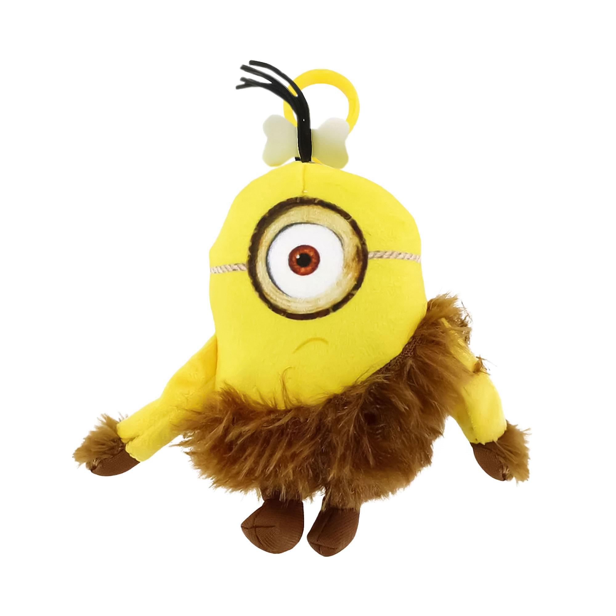 Alt View 1. Commonwealth Toys - Minion Movie Jungle Minion (1 Eye) Clip-On 5" Plush - Yellow.