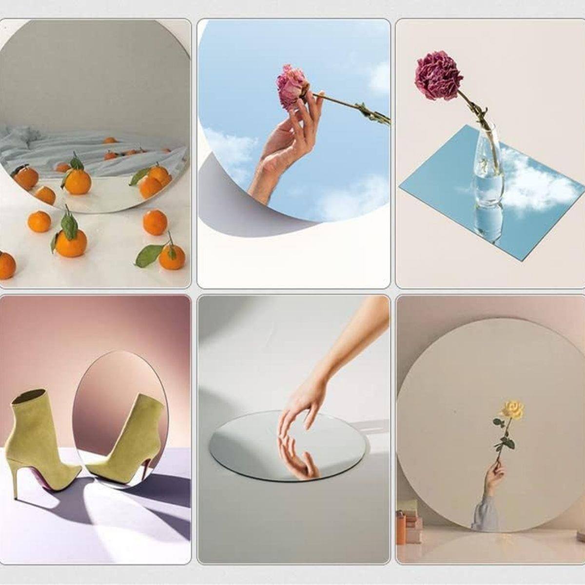 Alt View 3. Glow - Glow Acrylic Mirror Reflective Display Set - 11PC Photo Background Props - Modern Shapes for Product Photography &.