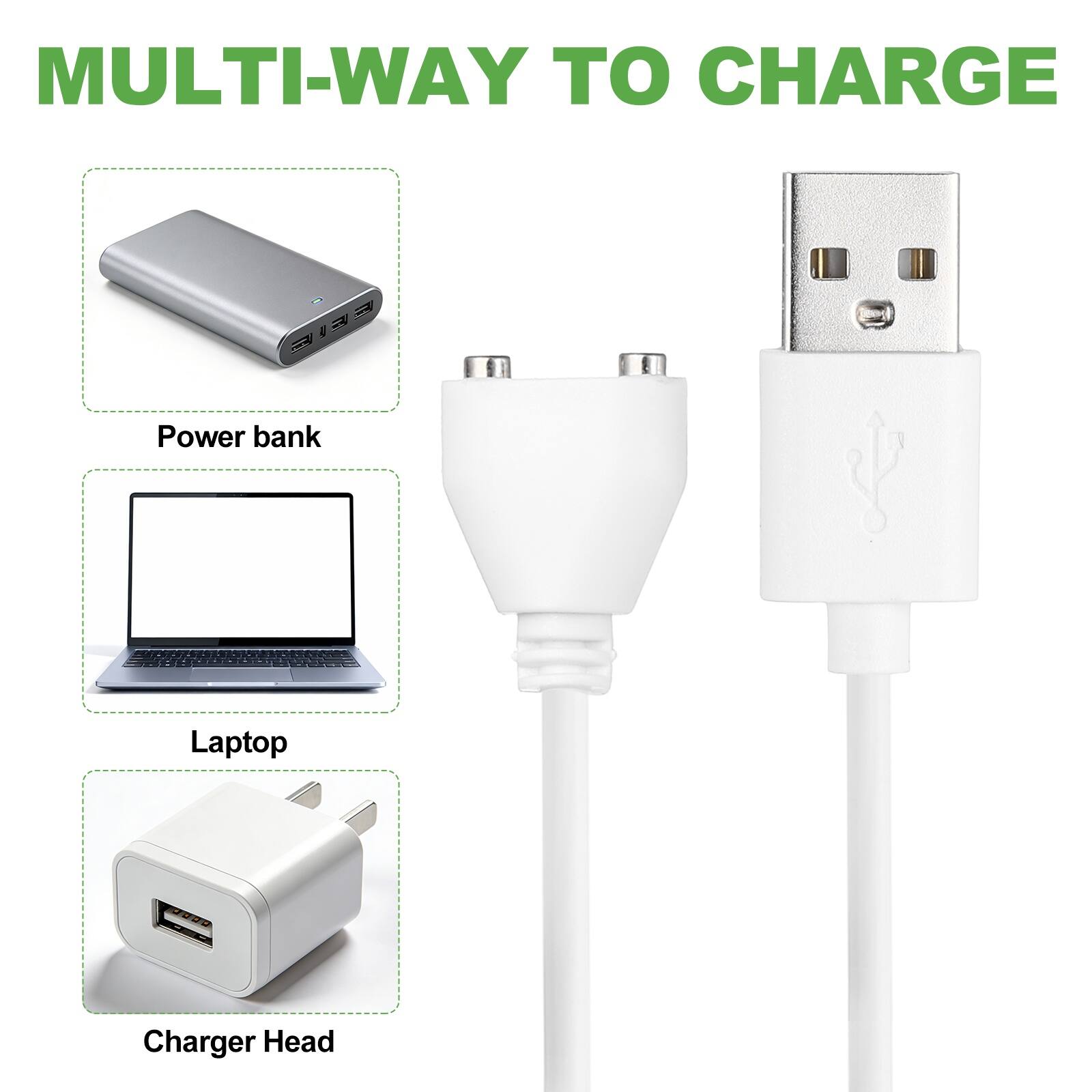 MULTI-WAY TO CHARGE

- Power bank
- Laptop
- Charger Head