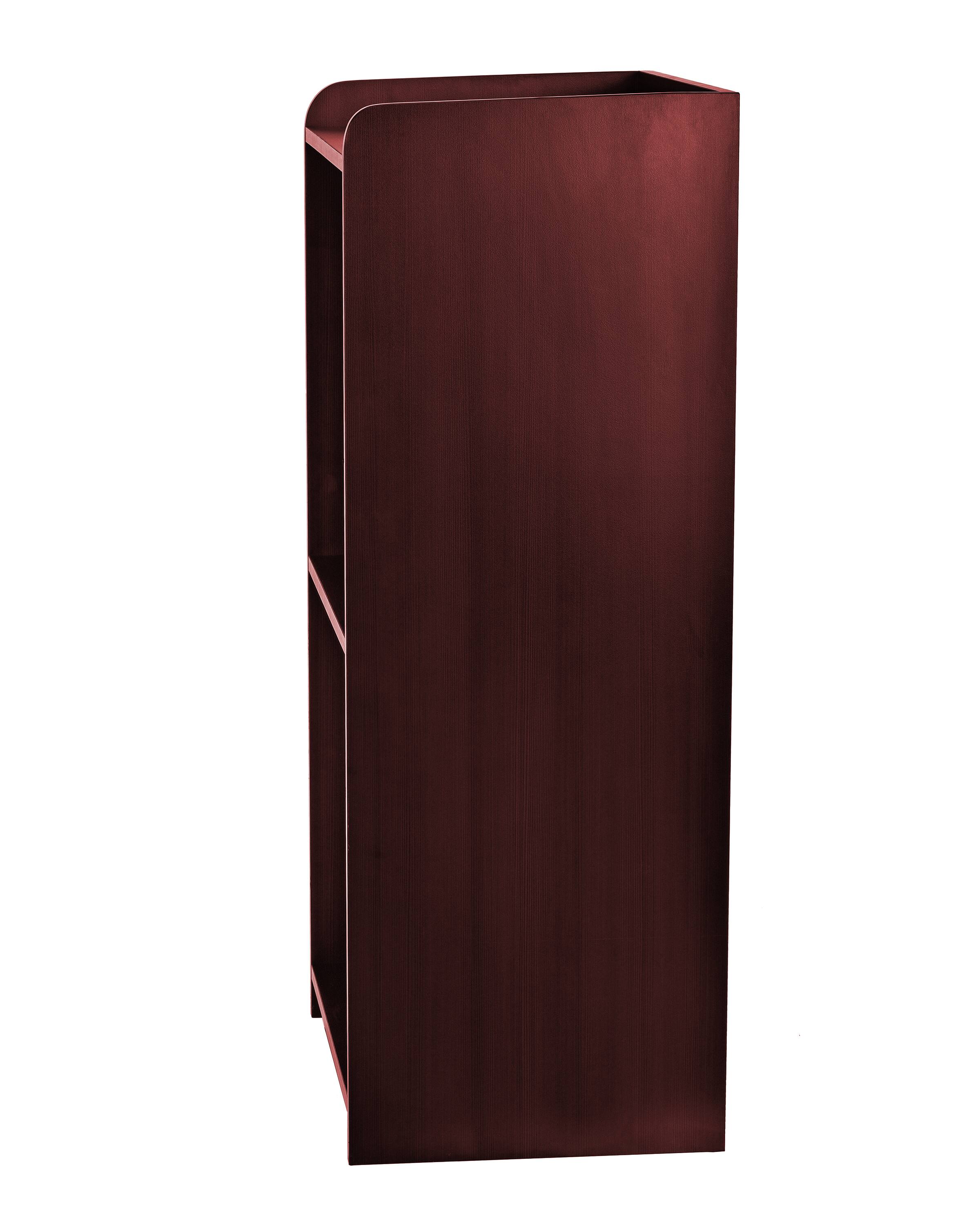 Left. AdirOffice - Podium Lectern, Wood Mobile Presentation Lectern Stand with Shelves - Mahogany.