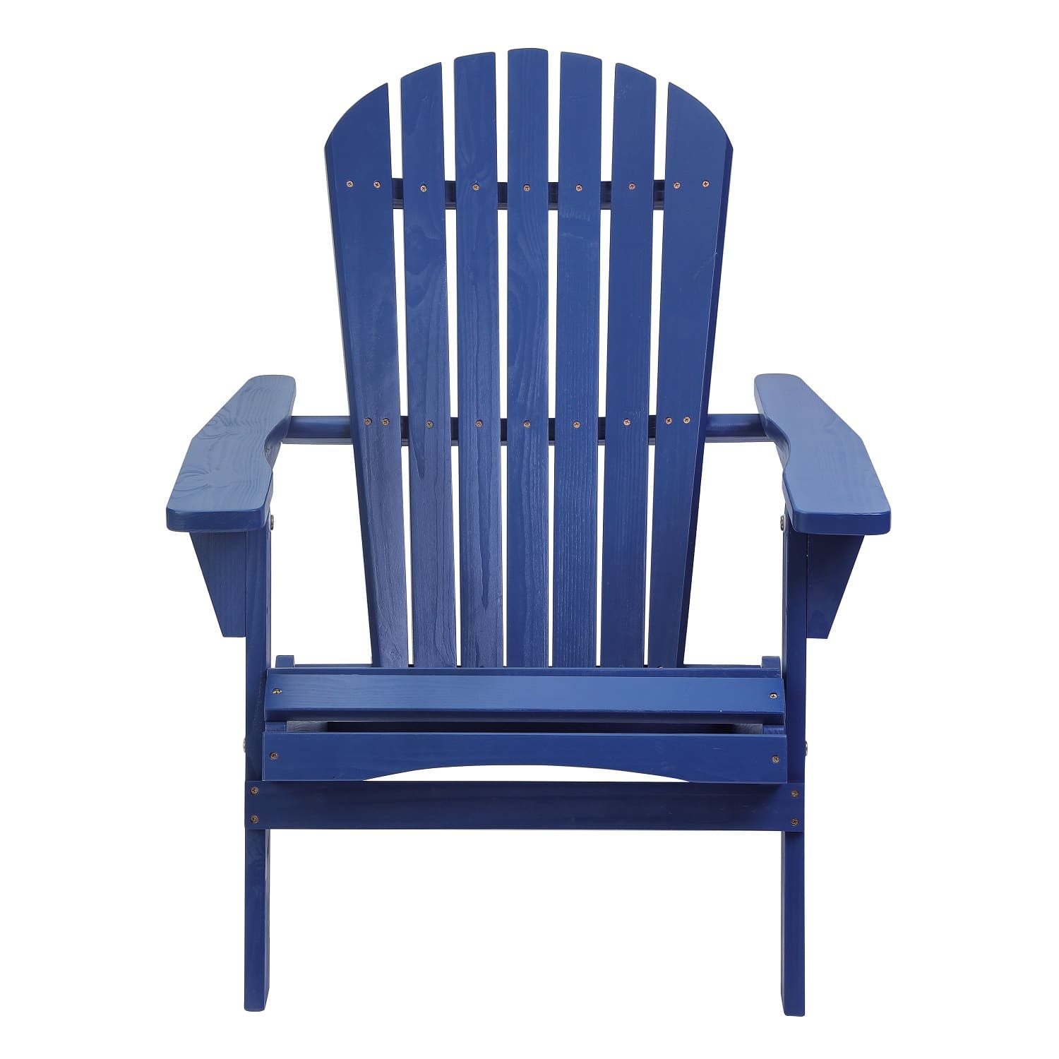 Jiallo - Grand Collection Folding Large Size Adirondack Chair Pine Wood - Navy Blue