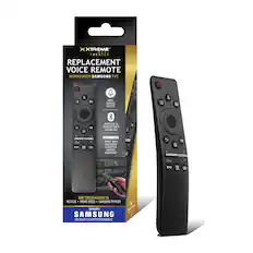 XTREME ASER THEATER
REPLACEMENT VOICE REMOTE
WORKS WITH SAMSUNG TVs
VOICE CONTROL BUTTON
UNIVERSAL IR AND LEUTDOTH TECHNOLOGY
WORKS WITH BLUETOOTH CONNECTED SAMSUNG SOUND BARS
ONE TOUCH ACCESS TO NETFLIX • PRIME VIDEO • SAMSUNG TV PLUS
SUPPORTS SAMSUNG
SEE BACK FOR SUPPORTED MODELS