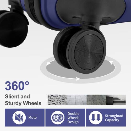 360° Silent and Sturdy Wheels  
Mute Double Wheels Design  
11 Strong Load Capacity