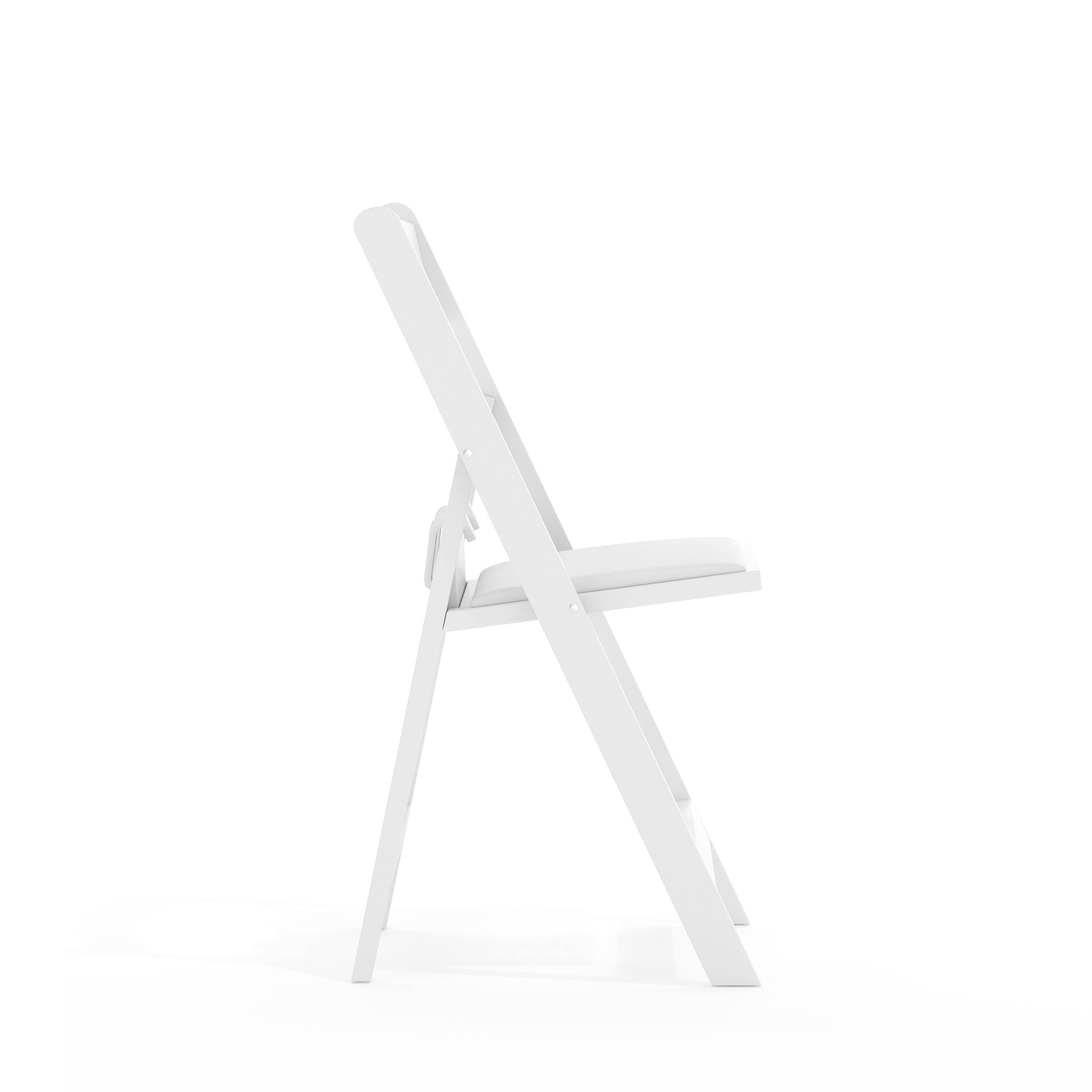 Alt View 7. Emma + Oliver - 10 Pack Kids Resin Folding Event Party Chair with Vinyl Padded Seat - White.