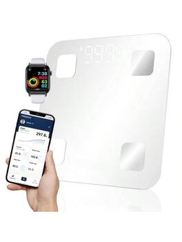 Pacoar Cade - Digital scale smartphone app ideal for family use, Space-Saving, Easy to Clean, Durable Construction - BodyView