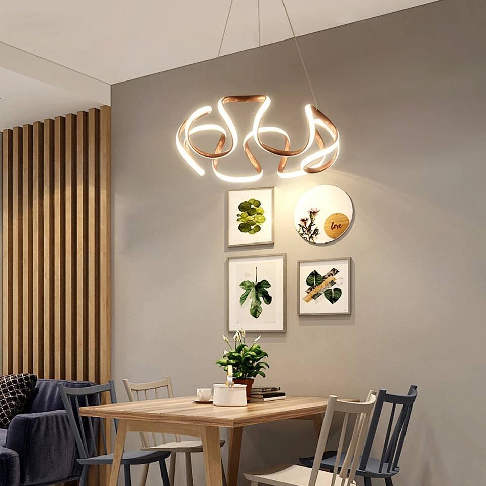 Alt View 1. Home Collection - Modern LED Dimmable Pendant Lamp Chandelier Ceiling Light with Remote Control.