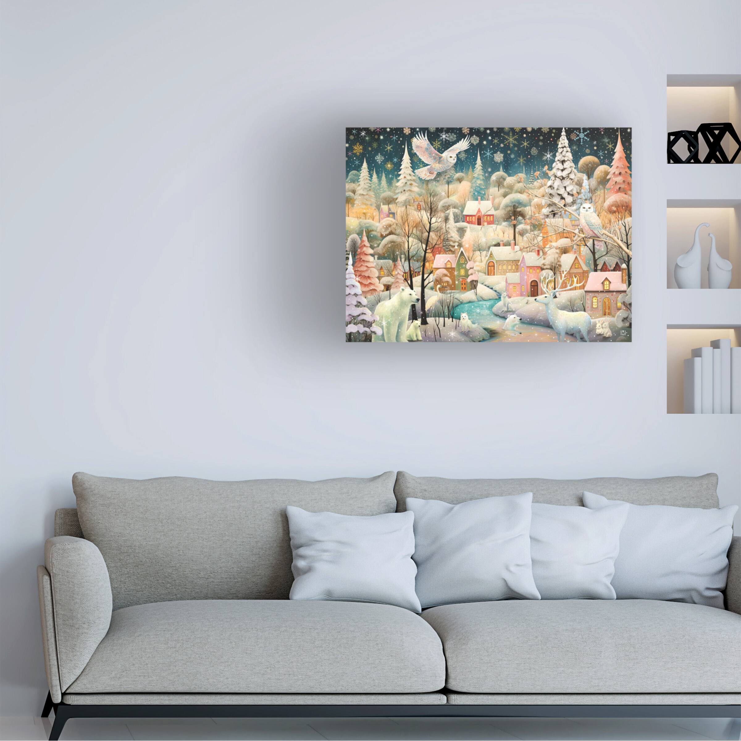 Angle. Trademark Fine Art - Michael David Ward Winter Wonderland 2 Canvas Art - 18x24 - Multicolor.