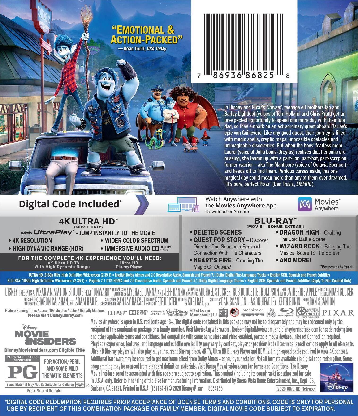 Alt View 1. Onward   - 4K Blu-Ray.