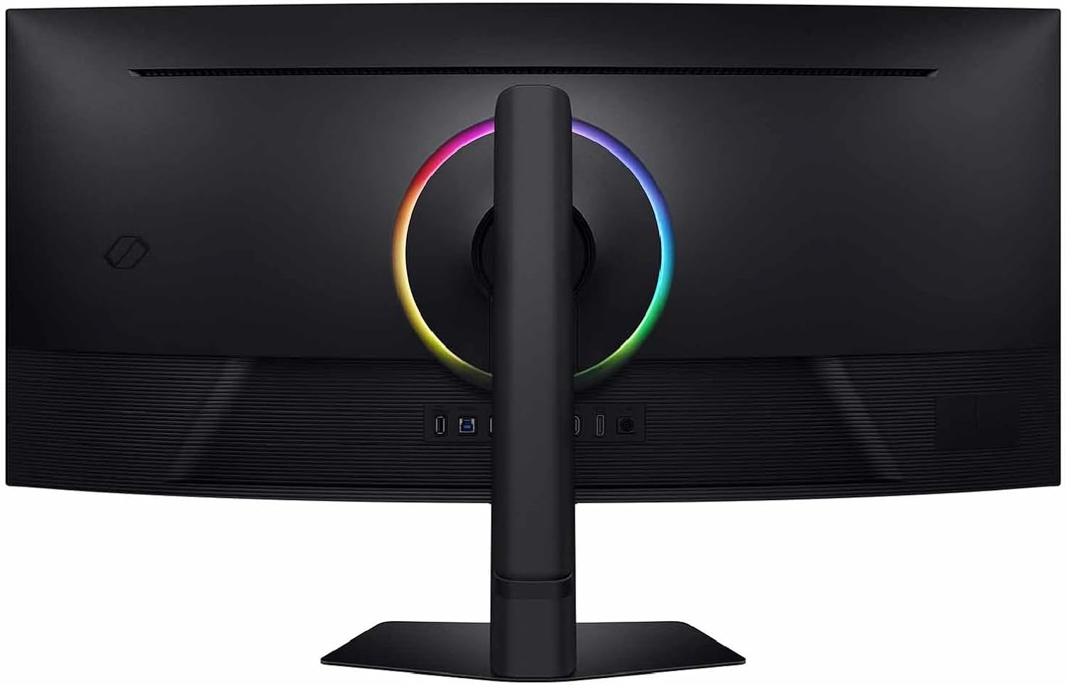 Back. Samsung - Samsung LS40FG75DENXZA Curved Monitor with 5 Year Amber Protection (2025) - Black.