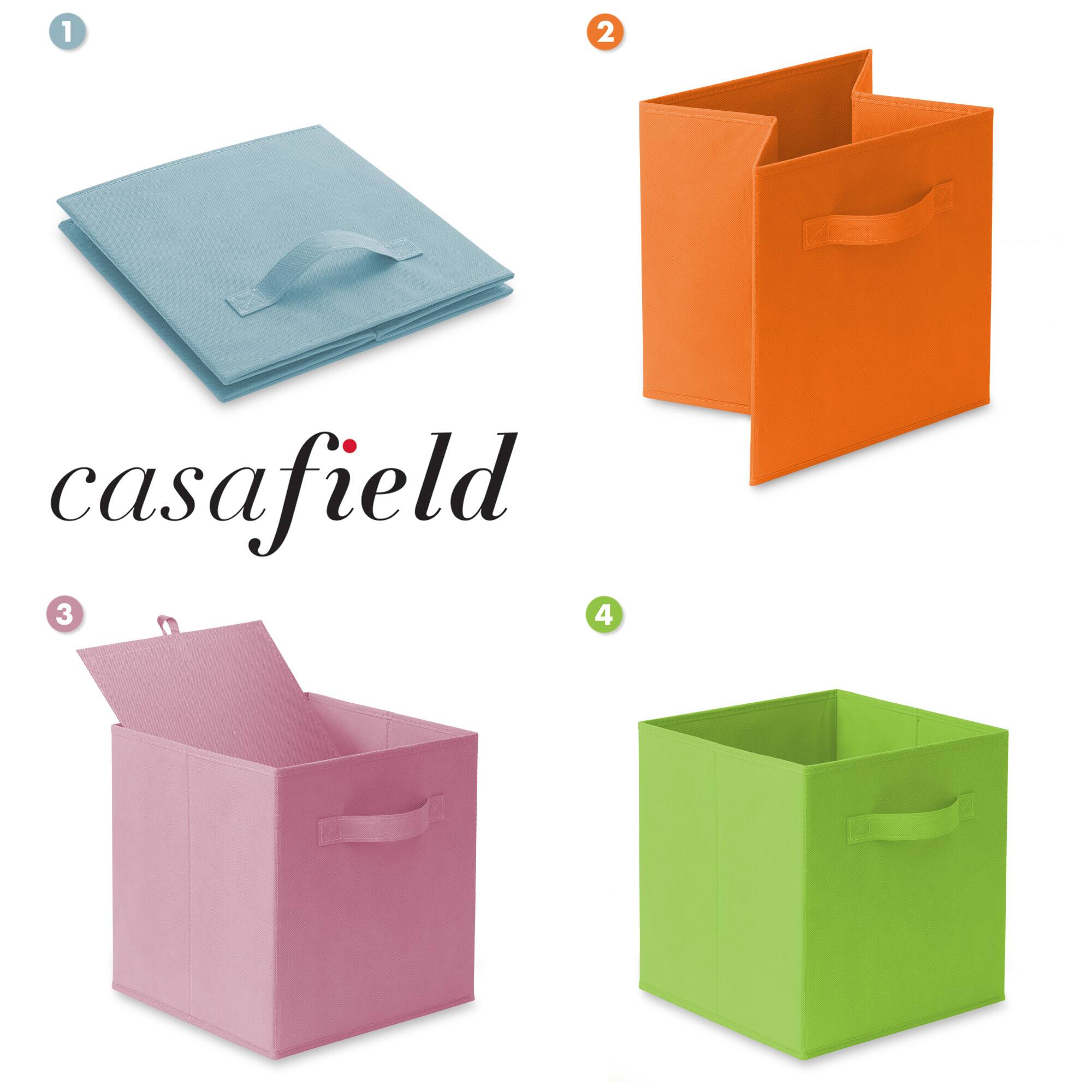 Alt View 5. Casafield - (Set of 6) Collapsible Fabric Cubes - Storage Bins.