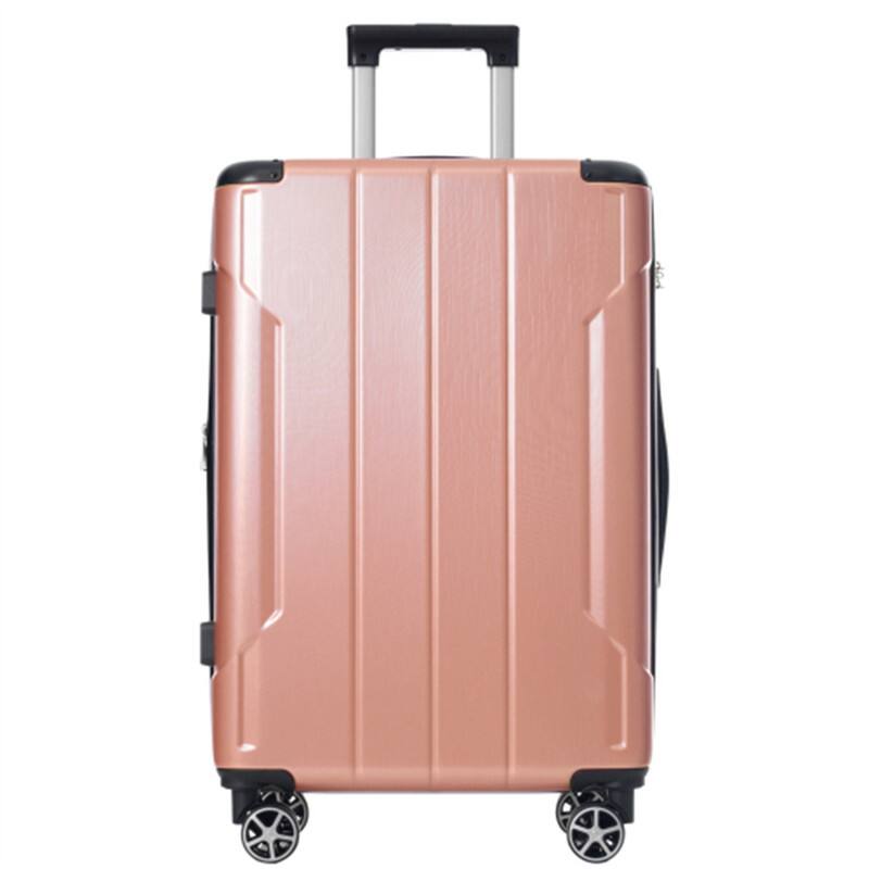 Angle. HTUTWOO - Hardshell Luggage - 24-inch Expandable Checked Suitcase, Lightweight Durable ABS, Double Wheels - Rose Pink.