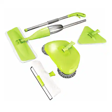 Front. Ewbank - Ewbank 5-in-1 Floor and Window Cleaning Kit - Spray Mop, Sweeper, Squeegee, Duster.