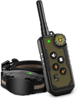 Equipd - Dog Training Shock Collar w/ Remote, 4 Training Modes, IP67 Waterproof, Rechargeable Electric Collar for 15-100 Lbs Dogs - Black