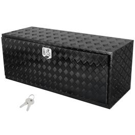 VEVOR - Underbody Truck Box, 60" x 24" x 24" Pickup Storage Box, Heavy Duty Aluminum Diamond Plate Tool Box with Lock and Keys - Black